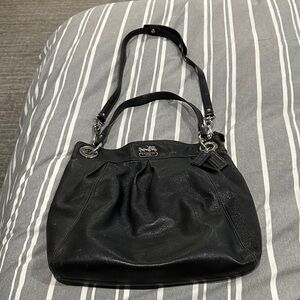 Coach Black Leather Shoulder Bag